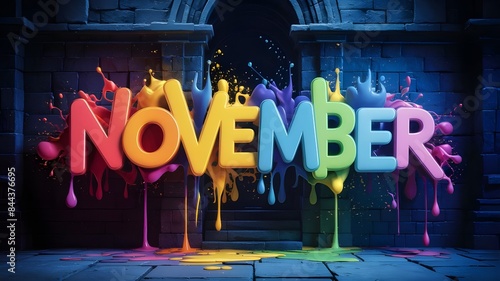 november text design font design