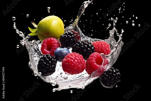 fruit, berry, food, raspberry, strawberry, berries, fresh, isolated, blackberry