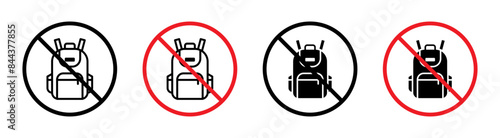 No Backpacks Allowed Sign Promote Security and Safety in Restricted Areas