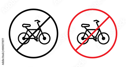 Bicycle Prohibited Sign Maintain Safety and Order in Pedestrian Zones