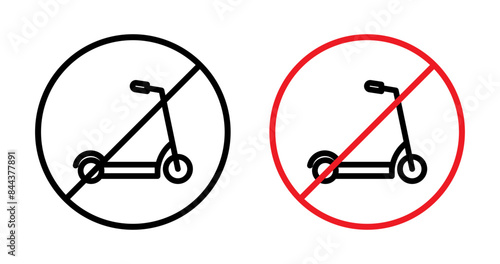 No Scooters Allowed Sign Ensure Safety and Order in Pedestrian Zones