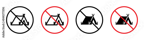 No Camping Allowed Sign Maintain Clean and Organized Outdoor Spaces