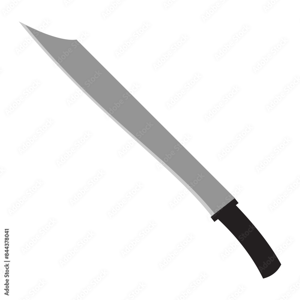 Knife vector flat illustration. Kitchen knife vector illustration isolated on white background. Knife vector flat illustration. Kitchen knife vector illustration isolated on white background.