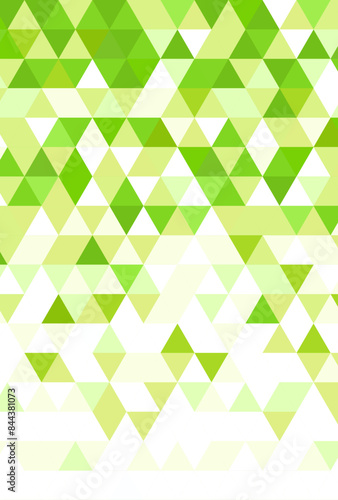 背景イラスト_三角形モザイク_緑