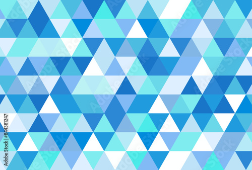 背景イラスト_三角形モザイク_青