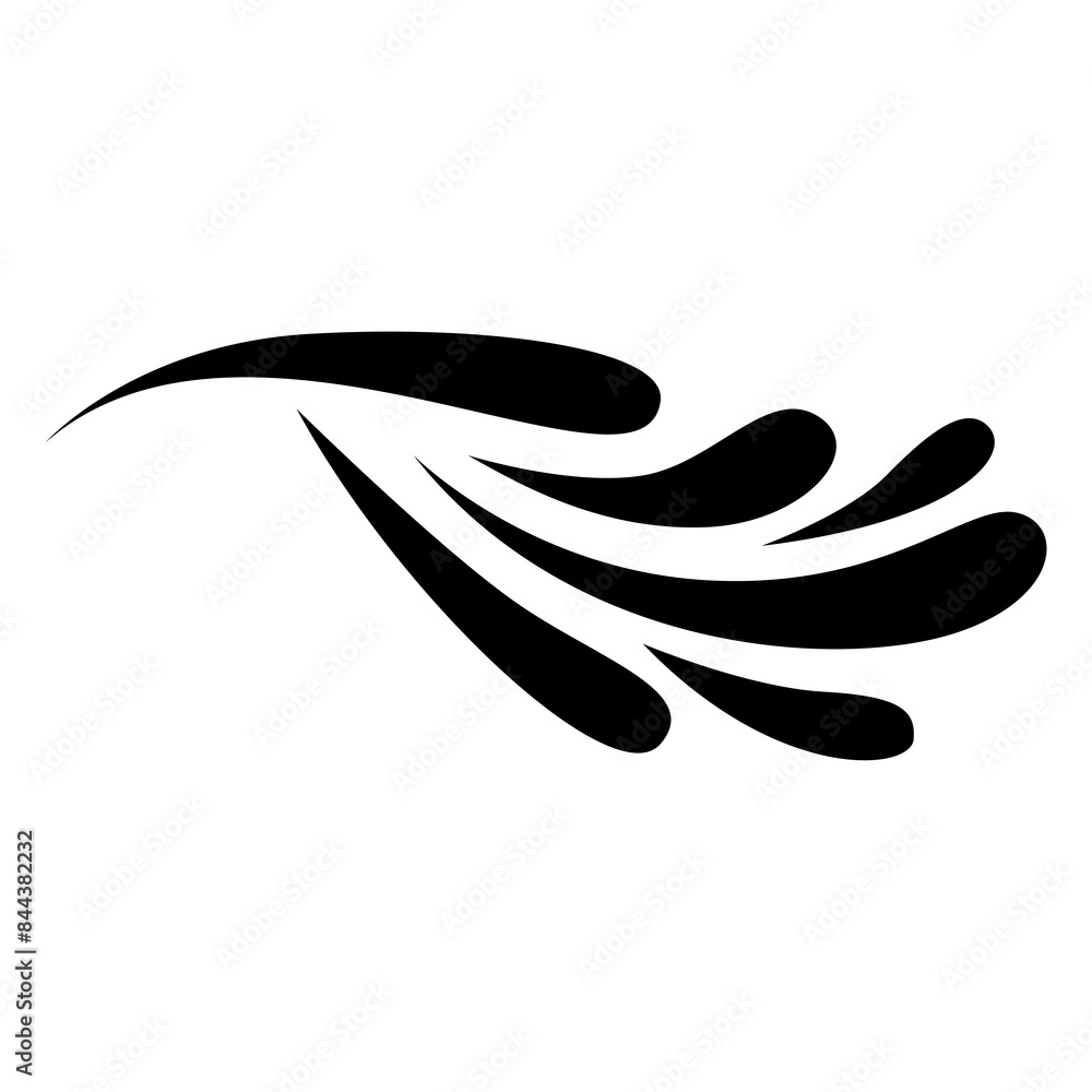 Obraz premium Wave water icon transparent background