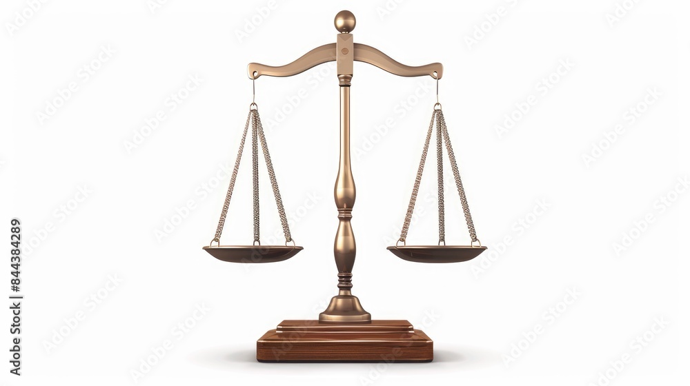 Icon depicting a balance scale on a white background Icon depicting a balance scale on a white background