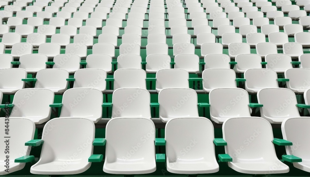 Fototapeta premium close-up of soccer field bleachers seating 