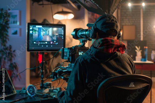 Wallpaper Mural A Filmmakers Focus: Capturing the Moment in a Late Night Studio Torontodigital.ca