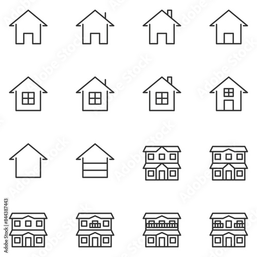 Home icon line vector illustration , house