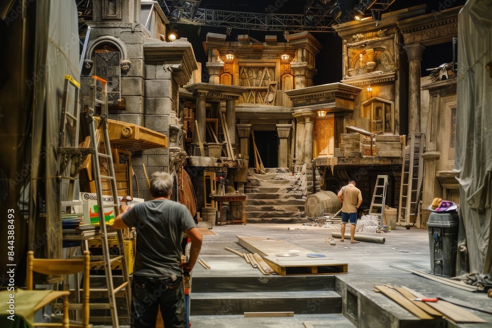 A Behind-the-Scenes Glimpse of a City Set Under Construction