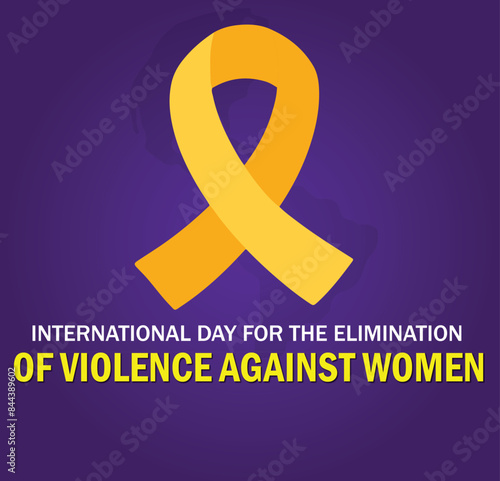 Vector illustration of international day for the elimination of violence against women. Flat design, Flyer design. 