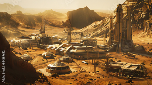 A mining facility on Mars photo