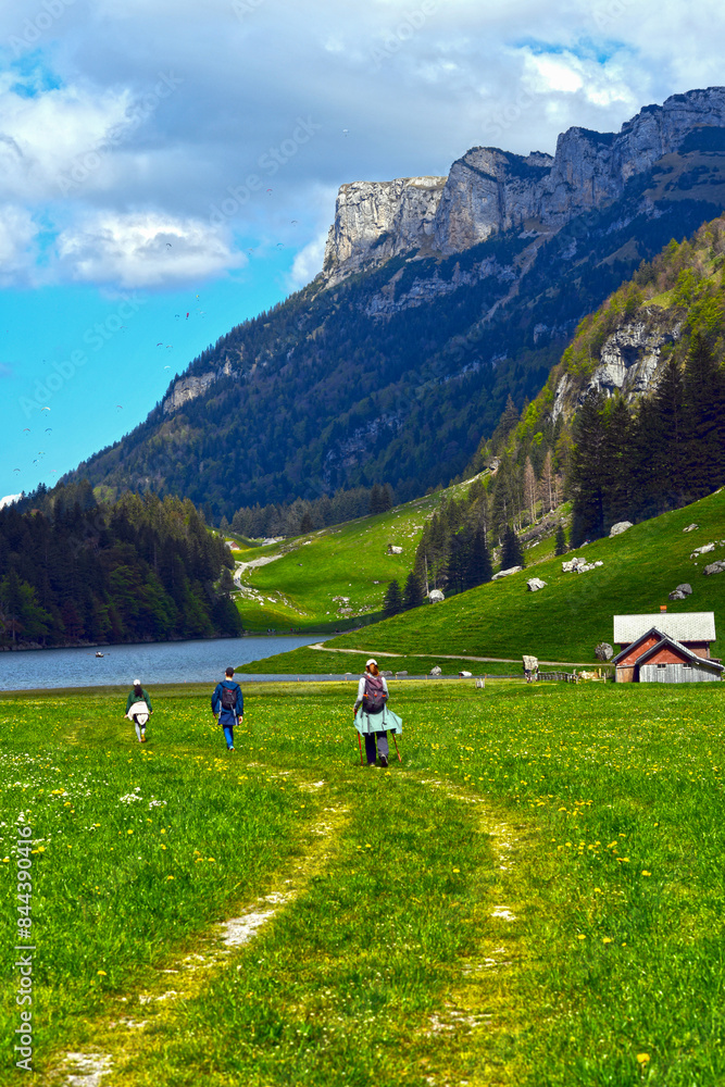 Der Seealpsee im Alpsteingebirge, Kanton Appenzell Innerrhoden (Schweiz) Der Seealpsee im Alpsteingebirge, Kanton Appenzell Innerrhoden (Schweiz)