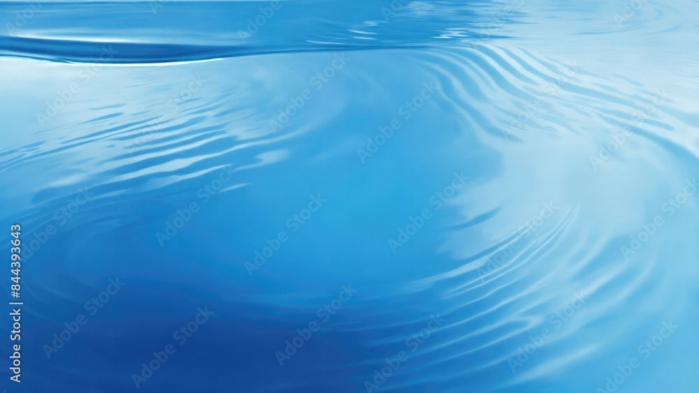 Obraz premium Smooth water ripple Blue Background