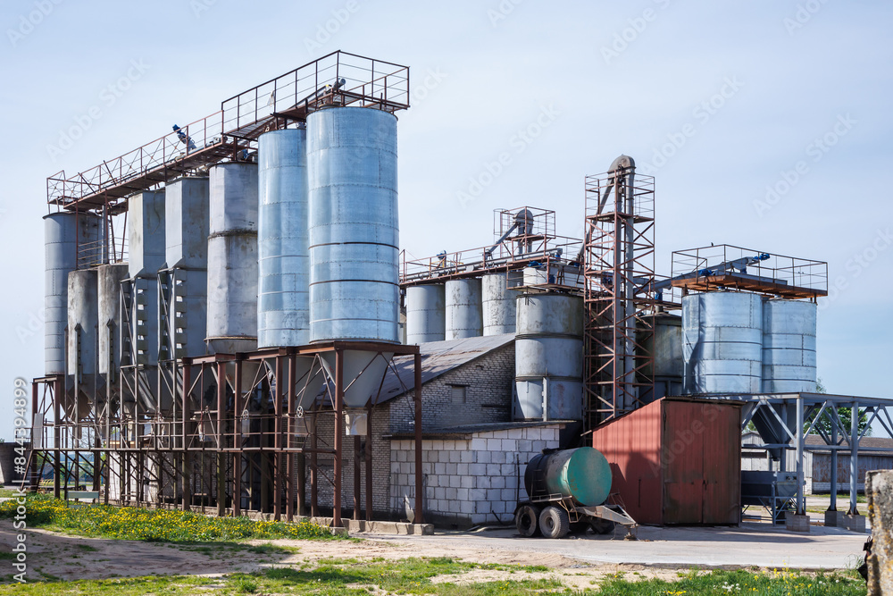 silos granary elevator on agro-industrial complex with seed cleaning and drying line for grain storage silos granary elevator on agro-industrial complex with seed cleaning and drying line for grain storage