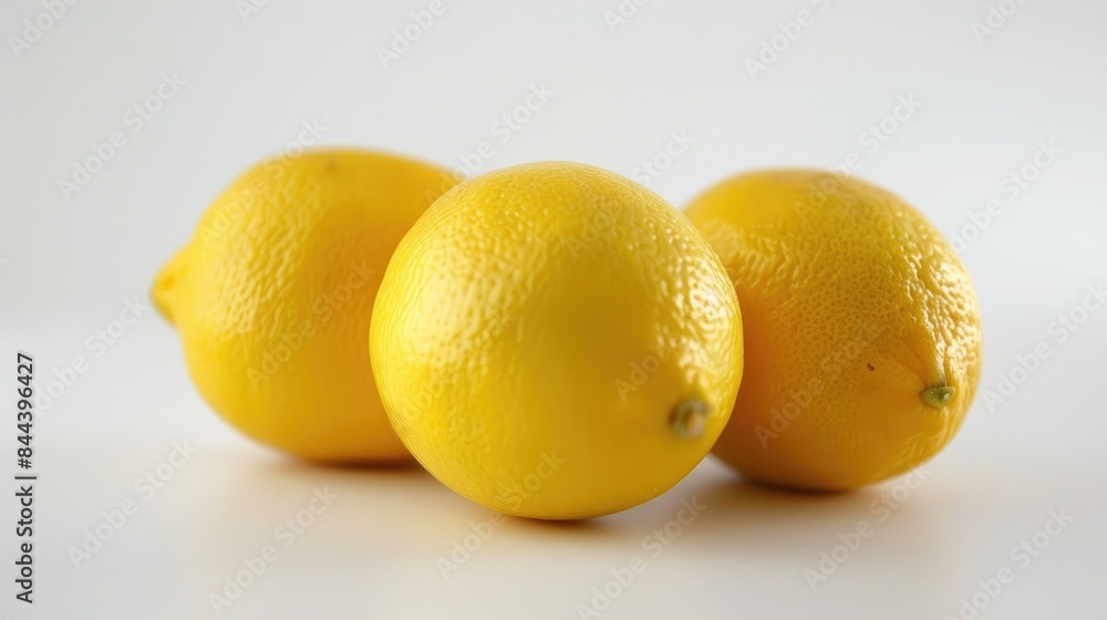 Lemons in close up with a white background Lemons in close up with a white background