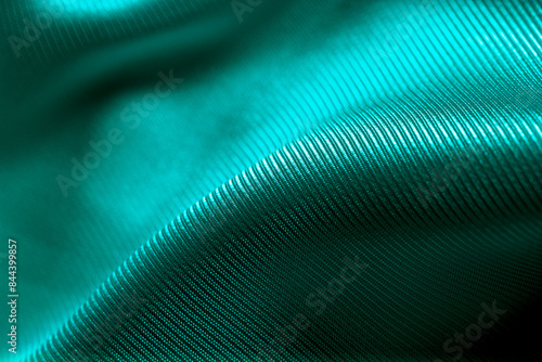 turquoise acetate fabric textured background photo