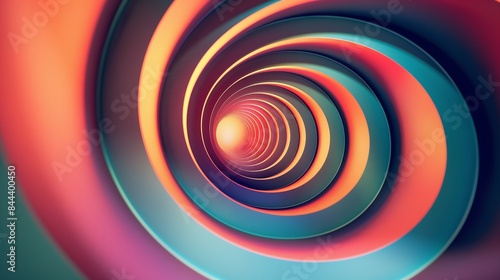 A series of concentric circles creating a hypnotic tunnel effect  with gradients shifting smoothly from one color to another. 32k  full ultra hd  high resolution