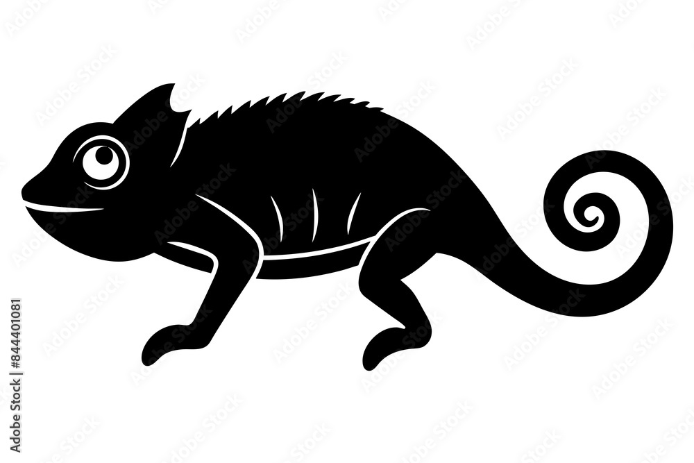chameleon silhouette silhouette vector illustration chameleon silhouette silhouette vector illustration