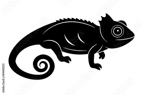 chameleon silhouette silhouette vector illustration © Shiju Graphics