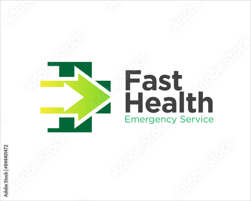 fast health for medical courier logo designs