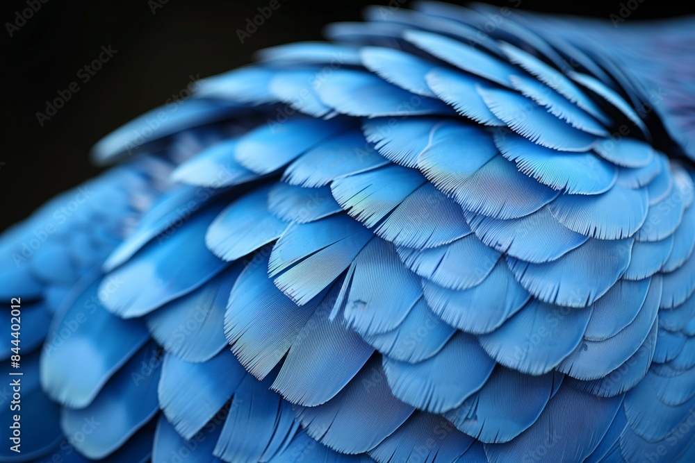 Obraz premium Macro Blue Pigeon Feather Texture Background Photo