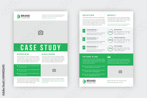 Case Study template with minimal design, Corporate Case Study Template, Poster design with Case Study	