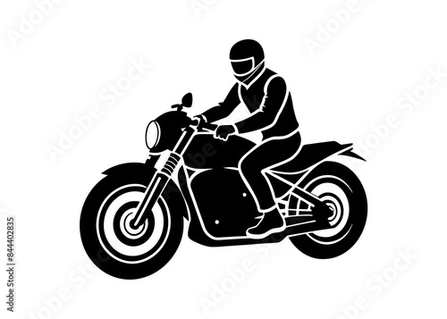 motorcycle bike silhouette vector illustration © Shiju Graphics