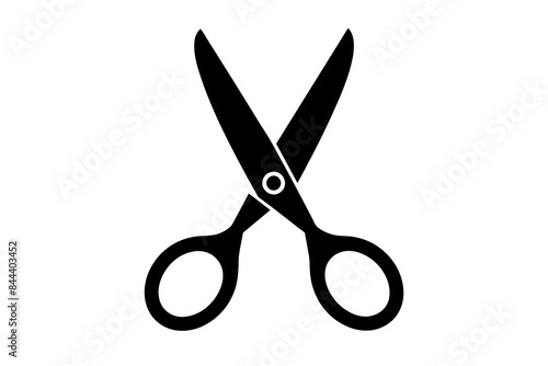 scissors icon silhouette vector illustration
