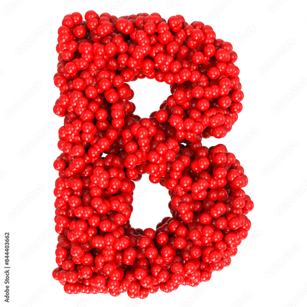 Letter B from balls isolated Letter B from balls isolated