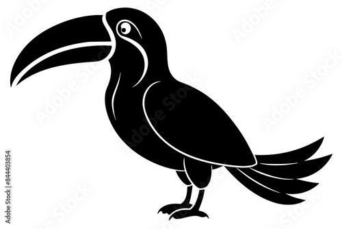 toucan bird silhouette vector illustration