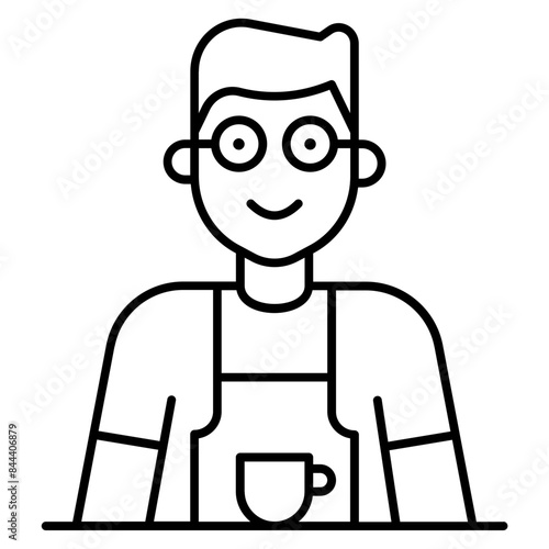 male barista icon