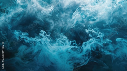 Abstract smoke underwater. Illustration AI