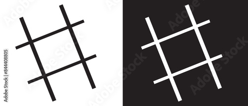 Hashtag vector icon. hashtag sign and symbol vector illustration.