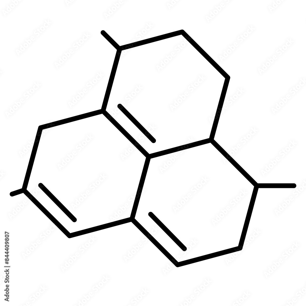 Outlined molecular cell structure - flat and modern icon Outlined molecular cell structure - flat and modern icon