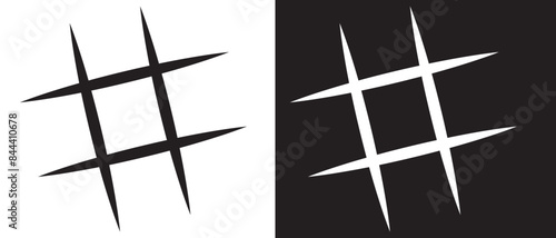 Hashtag vector icon. hashtag sign and symbol vector illustration.
