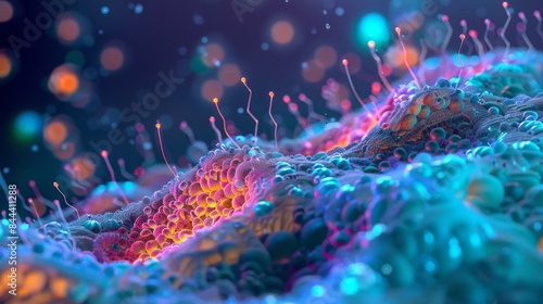 Highresolution image of multivesicular bodies in the presynaptic terminal involved in the recycling of synaptic vesicles photo