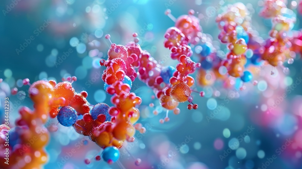 A closeup view of a DNA strand with ylated segments representing the epigenetic mechanism of DNA ylation in gene silencing A closeup view of a DNA strand with ylated segments representing the epigenetic mechanism of DNA ylation in gene silencing