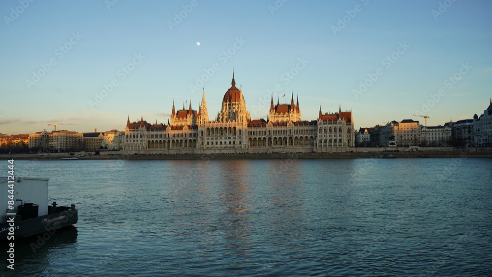 Obraz premium The Hungarian Parliament in Budapest, 2022