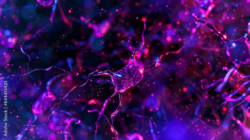 A fluorescent image of an endocrine cell expressing a genetically modified receptor allowing for visualization of hormone signaling events in realtime