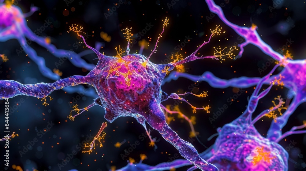 A microscopic view of calcium signaling pathways within a cell highlighting the complexity and importance of this process in cell function A microscopic view of calcium signaling pathways within a cell highlighting the complexity and importance of this process in cell function