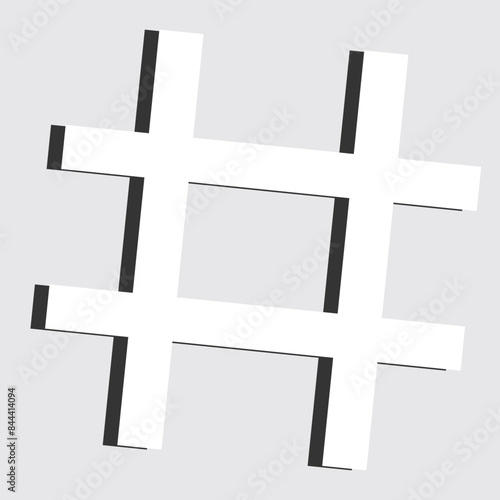 Hashtag vector icon. hashtag sign and symbol vector illustration.