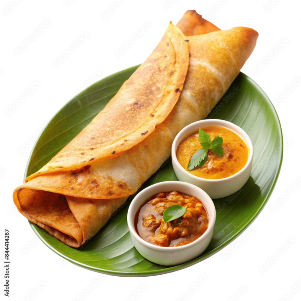 Food masala dosa isolated on Transparent background. Food masala dosa isolated on Transparent background.