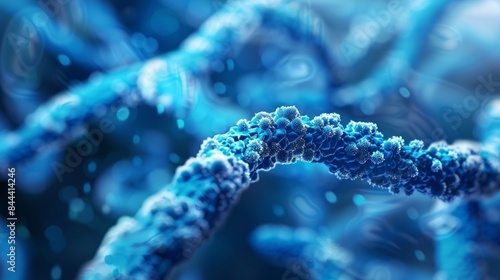 Crosssectional view of a telomere showing the protective role of telomerase in maintaining chromosomal integrity photo