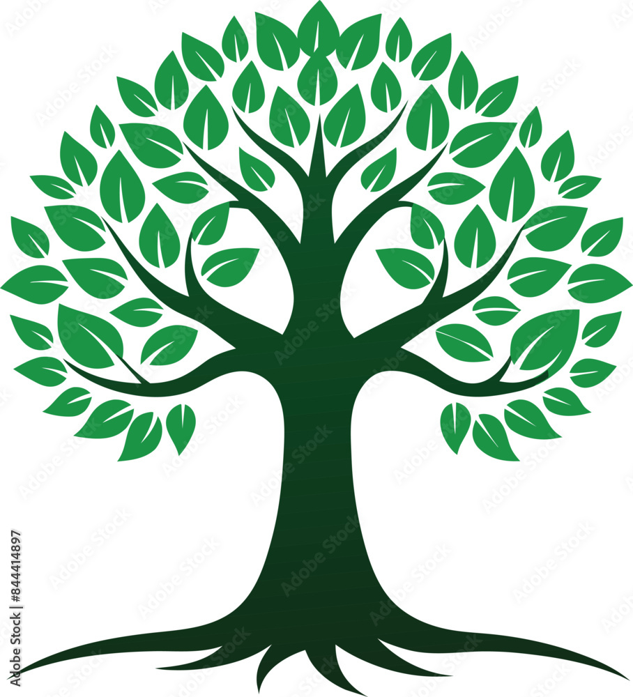 Obraz premium Tree logo icon Silhouette Vector Design