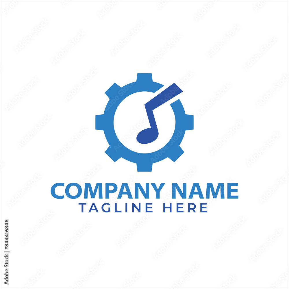 Obraz premium Creative music logo. Musical notes logo 