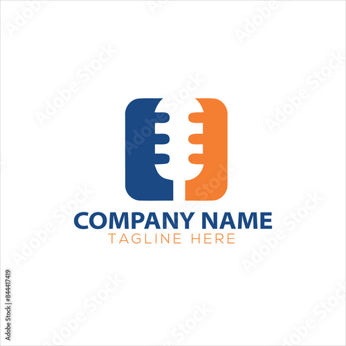 Simple music sound logo. Vector equalizrt logotype icon.
