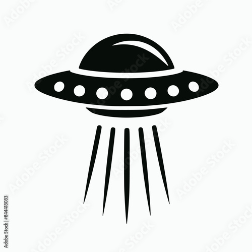 UFO flying saucer vector illustration isolated