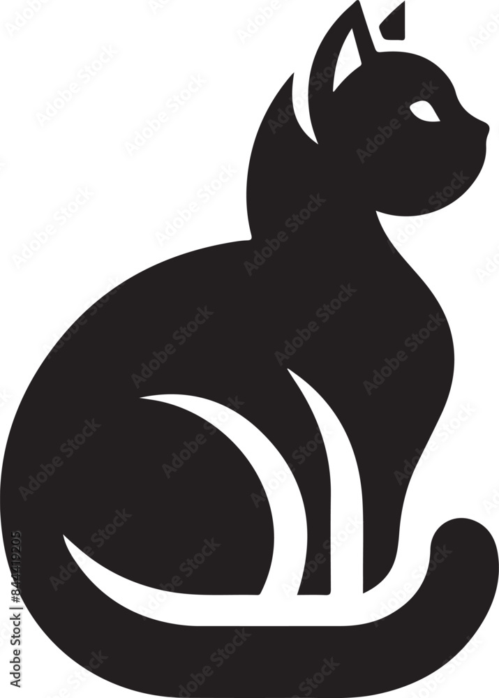 Cat silhouette vector illustration design Cat silhouette vector illustration design